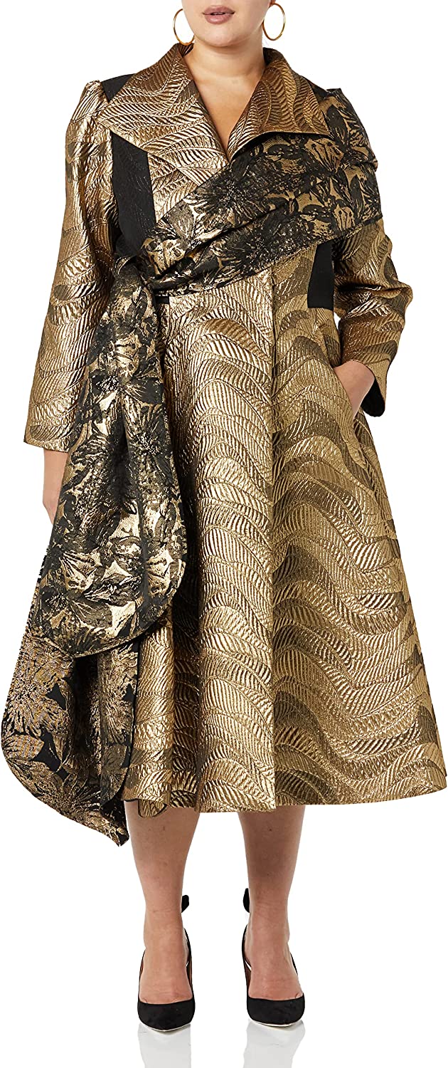 Making the Cut Season 3 Episode 3 Winning Look Jeanette's Metallic Jacquard Coat with Sash