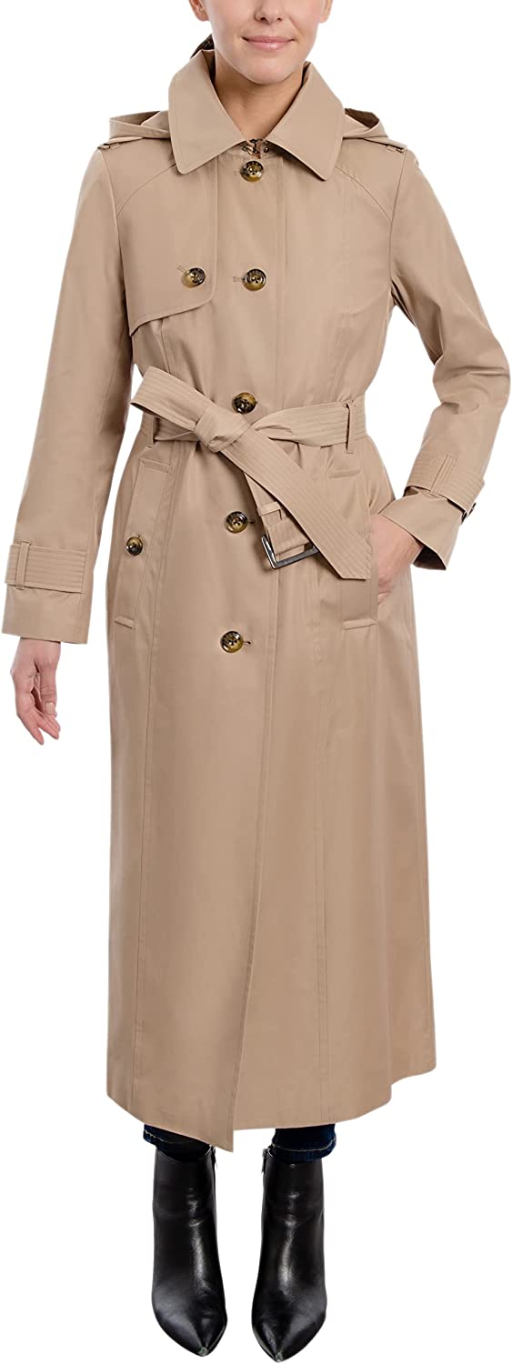 LONDON FOG ,Ladies Long Trench Coat,British Khaki,M
