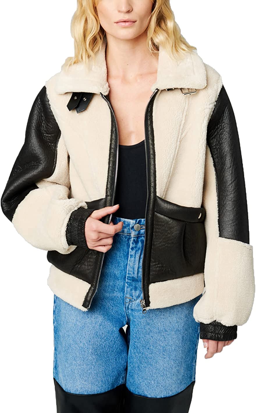 [BLANKNYC] Womens Bonded Moto Jacket