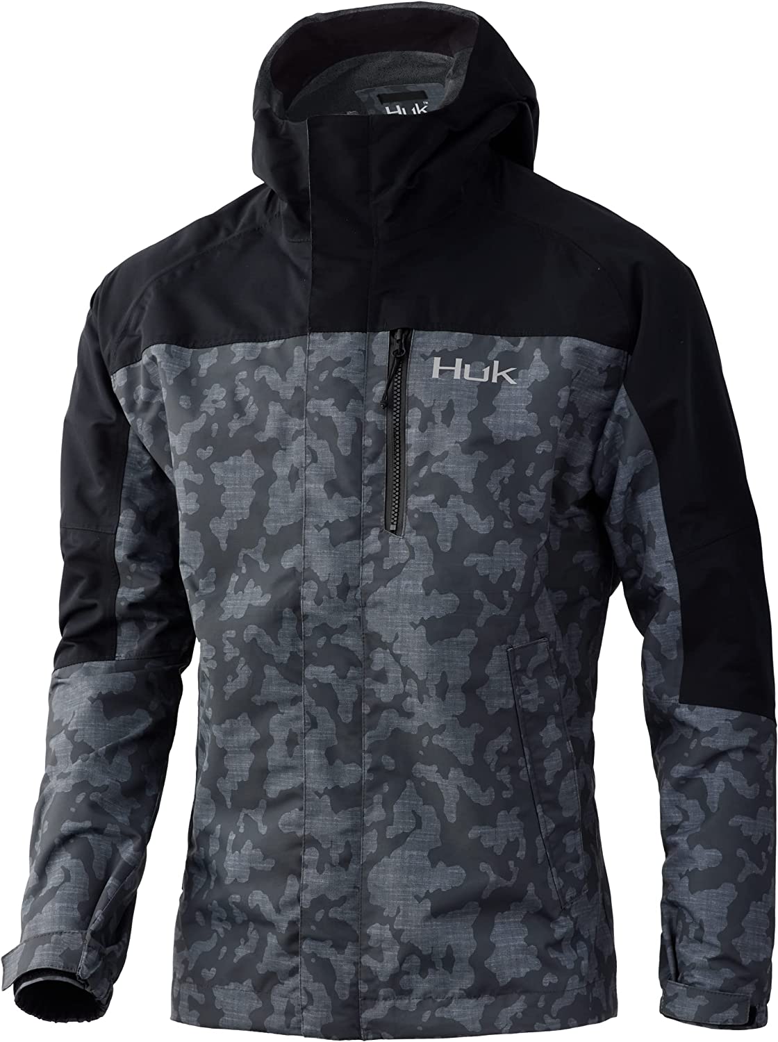 HUK Mens Grand Banks Jacket | Water Proof Heavy Duty Rain Jacket