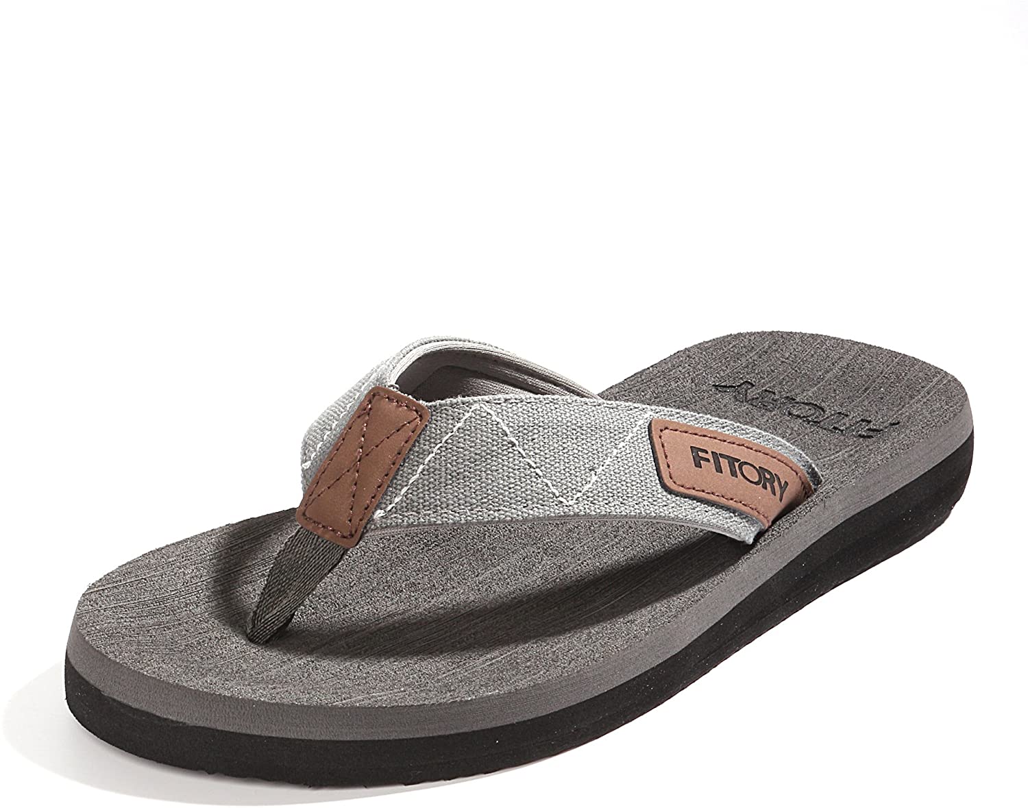 FITORY Men's Flip-Flops, Thongs Sandals Comfort Slippers for Beach Size 6-15