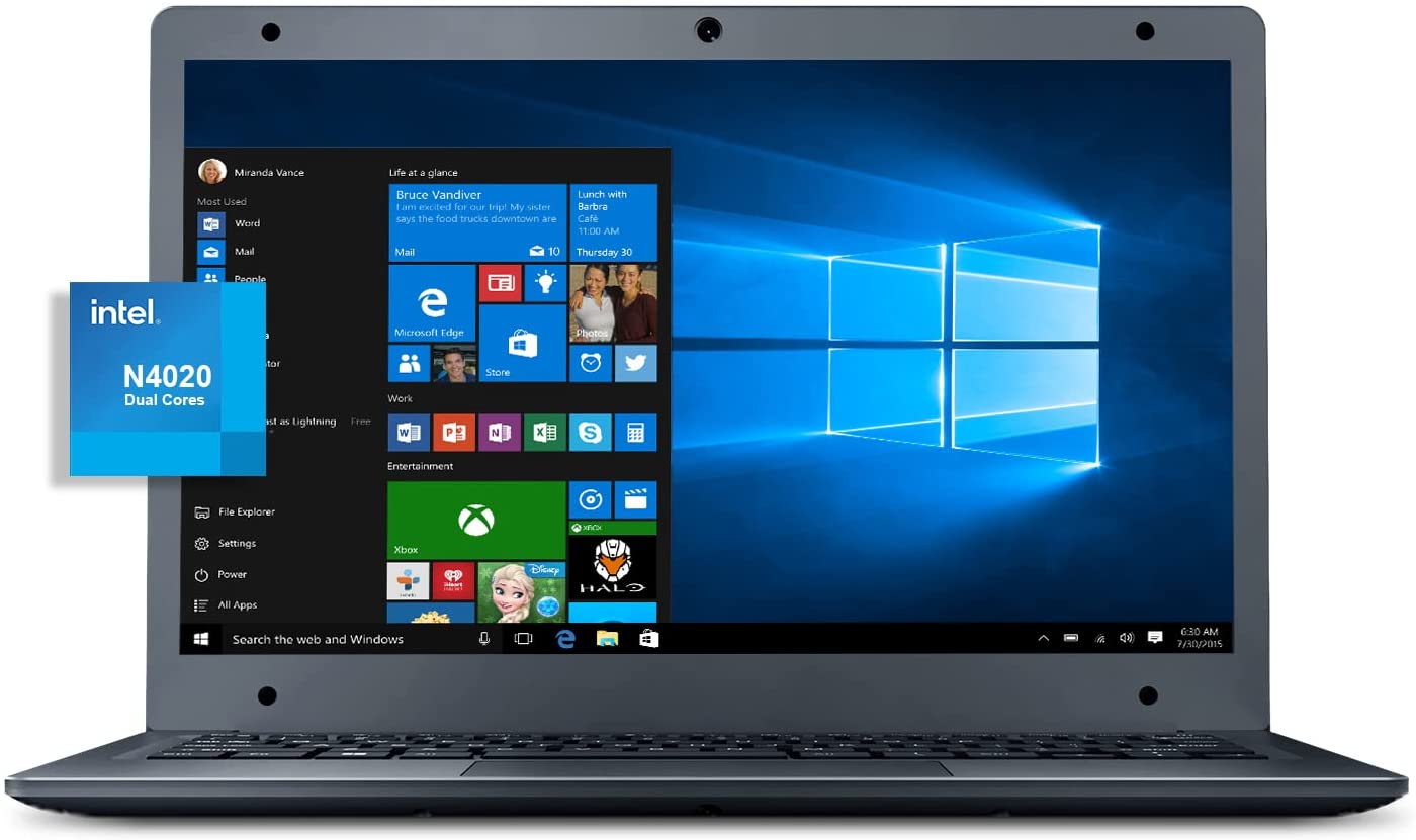 CHUWI HeroBook Air 11.6" Windows 10 Laptop, Intel Celeron N4020 Processor, 4GB LPDDR4 RAM, 128GB SSD, HD Display, WiFi, Webcam, Ultra Slim and Light Notebook PC for School Student