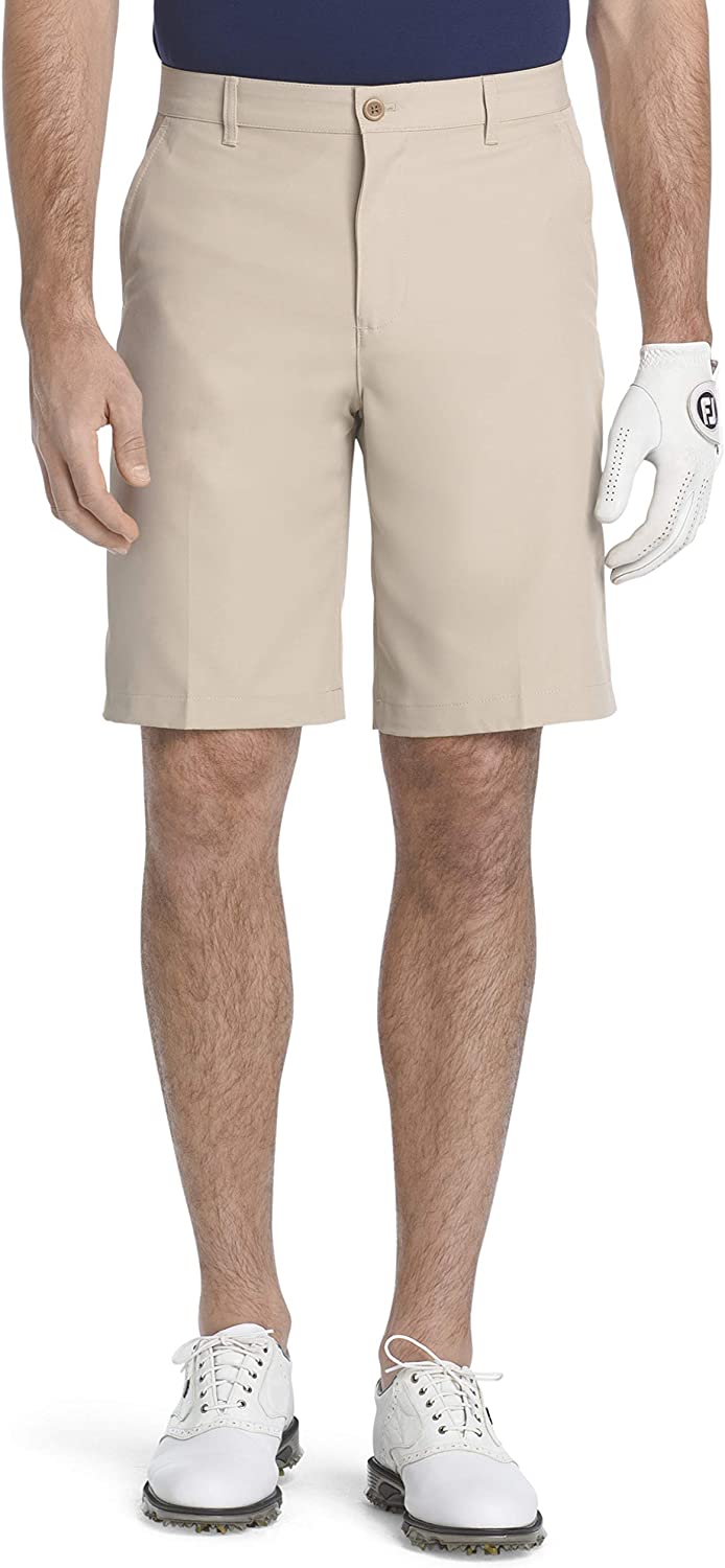 IZOD Men's 9.5" Micro Twill Flat Front Golf Short