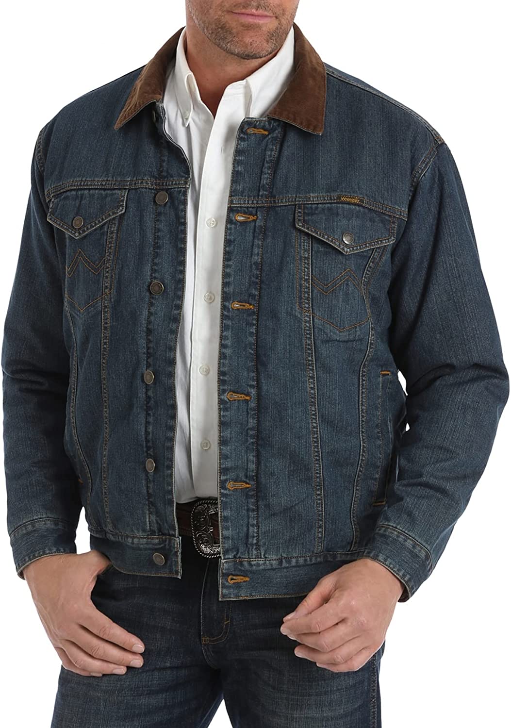 Wrangler Men's Concealed Carry Blanket Lined Denim Jacket - 74265Cd