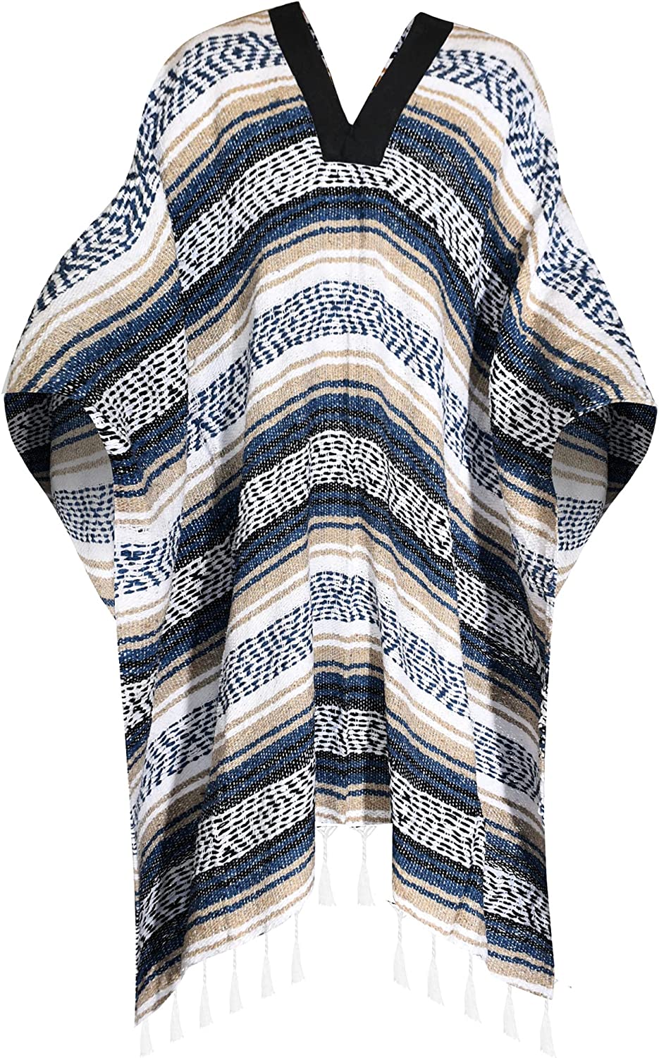 Mexican Baja Poncho 100% Warm And Comfortable Sarapes Mexicanos Winter Coat