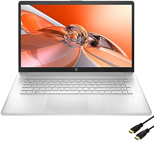 2021 HP 17.3" FHD IPS Business Office Laptop, AMD Ryzen 5 5500U(Beats Intel i5-1135G7), Fingerprint, Bundle with HDMI, Windows 10 Home, Silver (16GB|512GB SSD)
