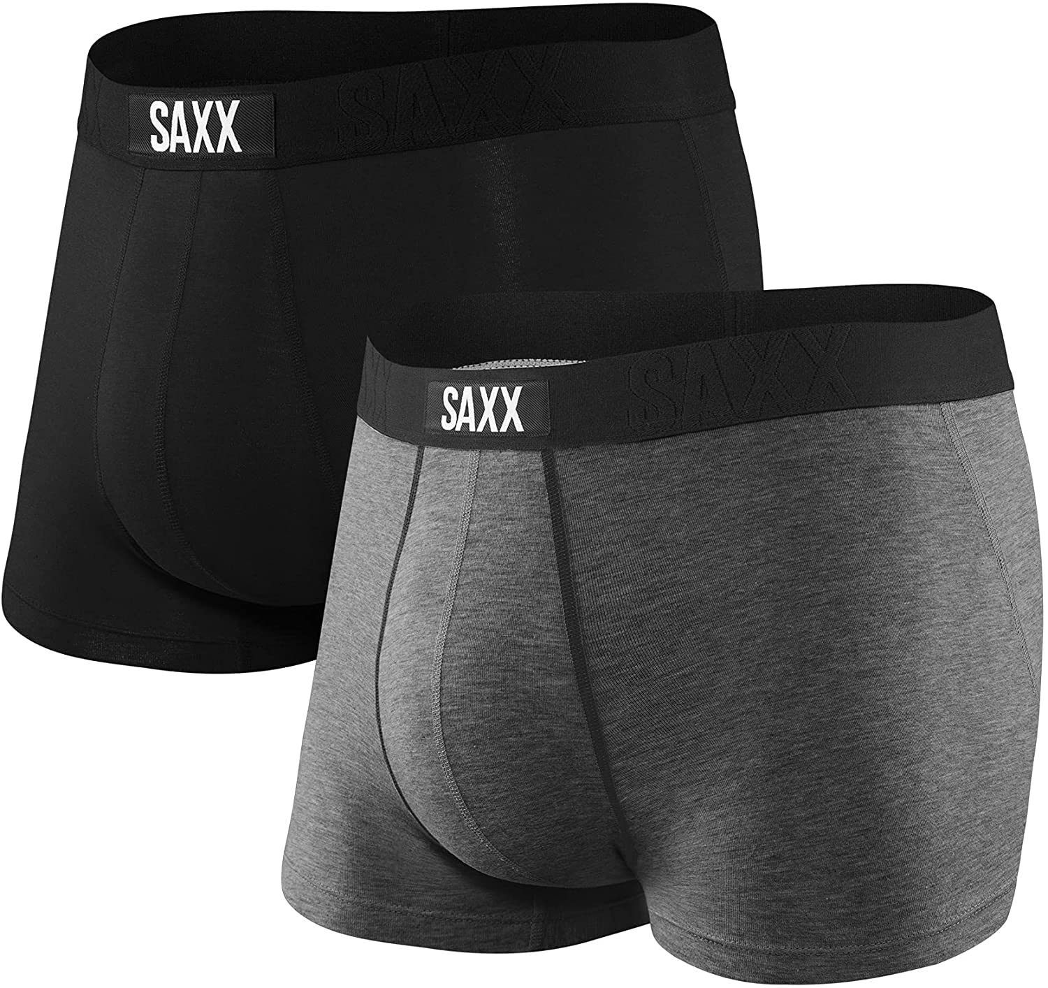 SAXX Men's Underwear – VIBE Super Soft Trunk Briefs with Built-In Pouch Support - Pack of 2, Underwear for Men