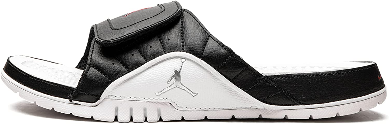 NIKE Jordan Hydro V 5 Premier White Black 12 Playoffs Slippers Slide 351006-066