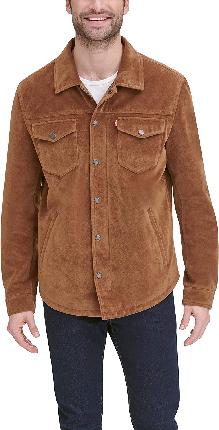 Levi's Men's Faux Leather Shirt Jacket