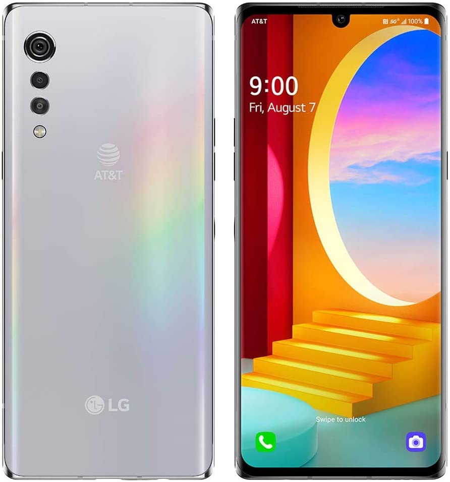 LG Velvet 5G G900UM 128GB AT&T GSM Unlocked Phone 6.8" - NO CDMA (Silver)