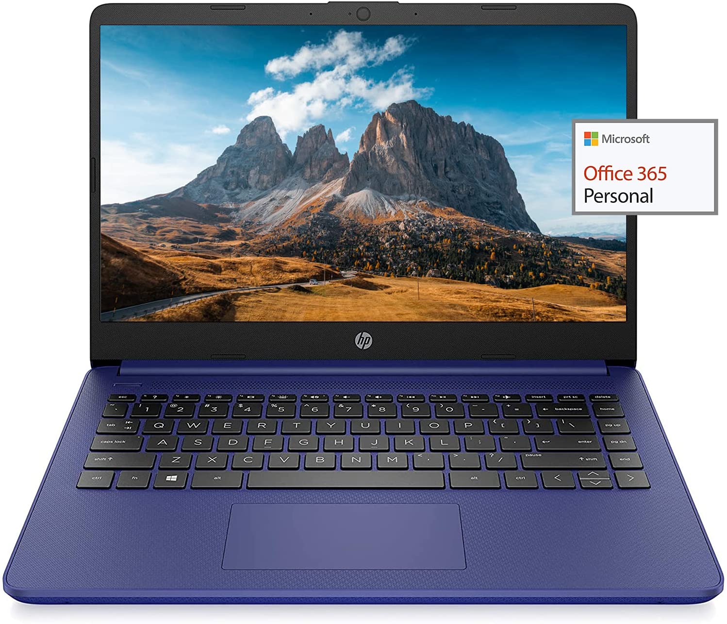 2022 Newest HP 14" HD Laptop Light-Weight, AMD 3020e(Up to 2.6GHz), 8GB RAM, 128GB SSD + 64GB eMMC, 1 Year Office 365, WiFi, Bluetooth 5, USB Type-A&C, HDMI, Webcam w/Ghost Manta Accessories