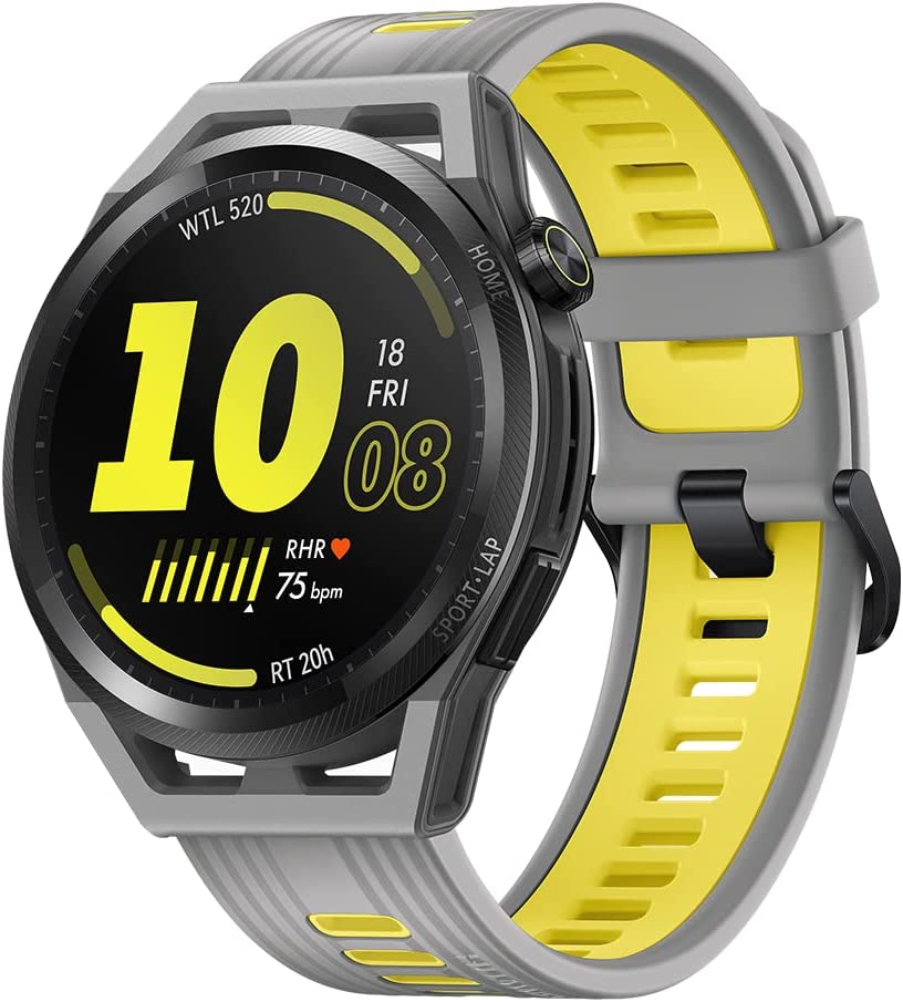 Huawei Watch GT Runner 4GB RUN-B19 Dual-Band Five-System GNSS Durable Polymer Fiber - Soft Silicone Strap - Grey