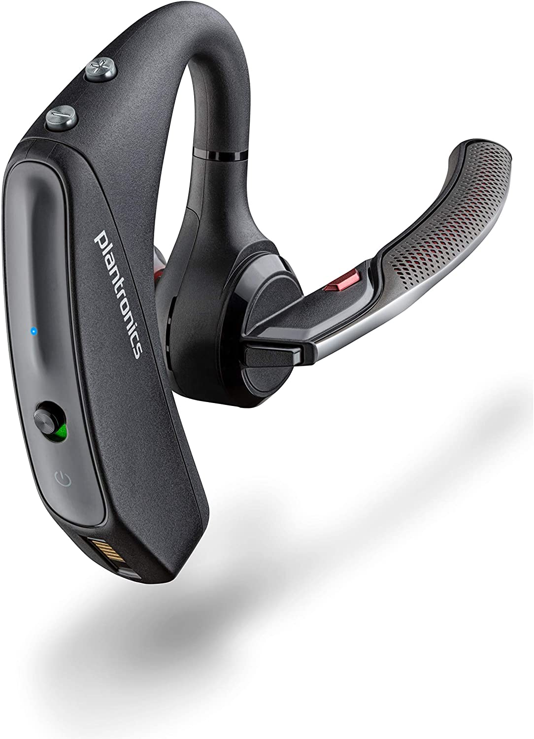 Poly Voyager 5200 Bluetooth Headset (Plantronics) - Single-Ear (Mono) Bluetooth Earpiece with Noise Canceling Mic - Cell/Mobile Phone Headset