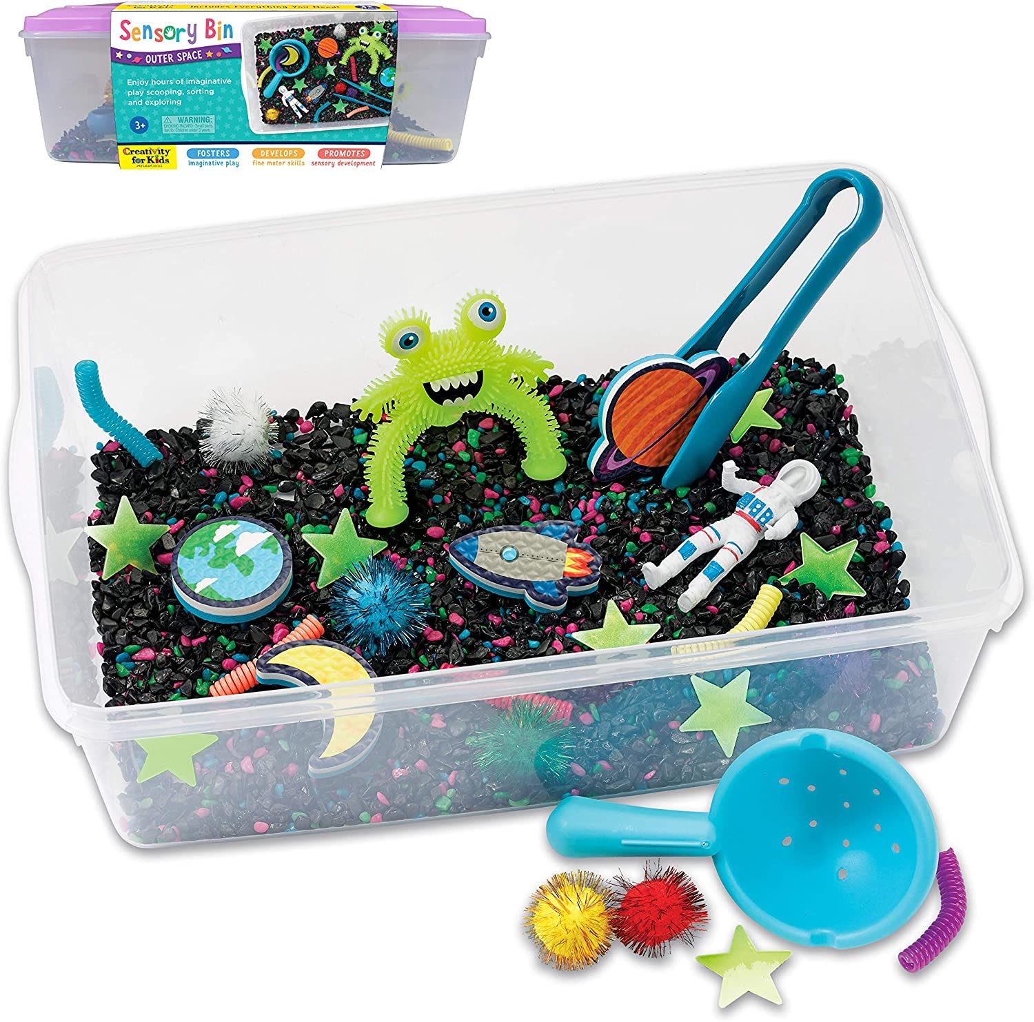 Creativity for Kids Sensory Bin: Outer Space - Preschool and Toddler Sensory Toys, Fine Motor Skills Toys and Sensory Activities for Kids Ages 3+