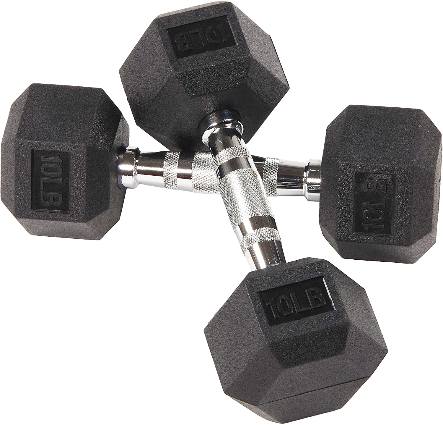 Sporzon! Rubber Encased Hex Dumbbell