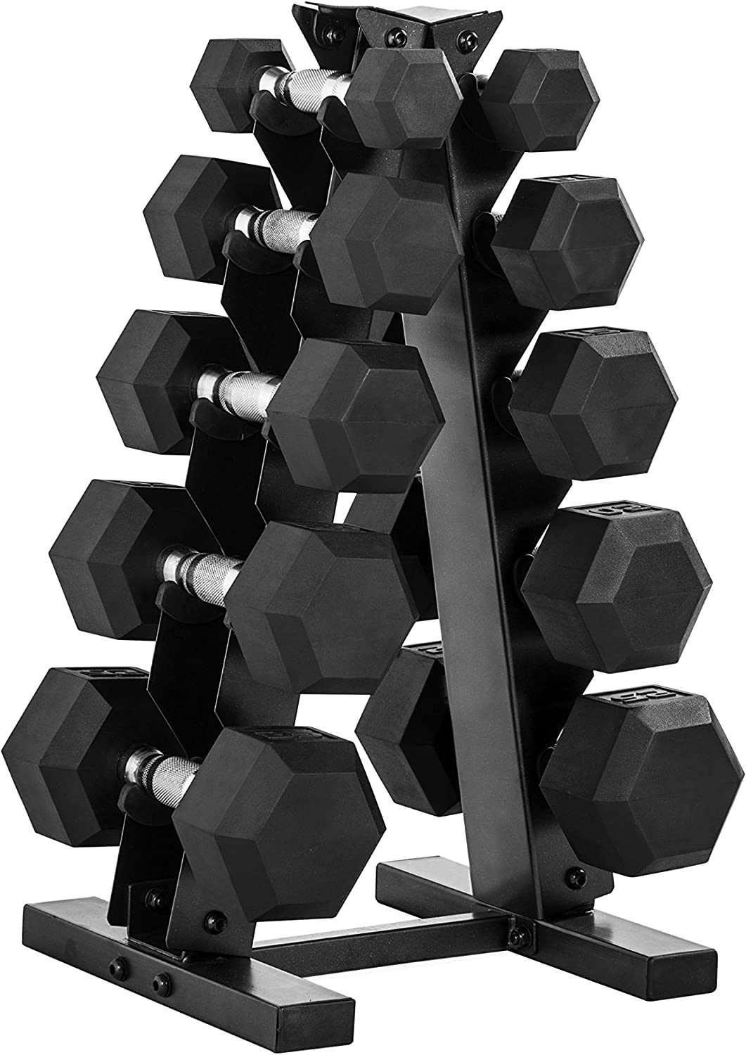 Cap Barbell 150-Pound Dumbbell Set with Rack