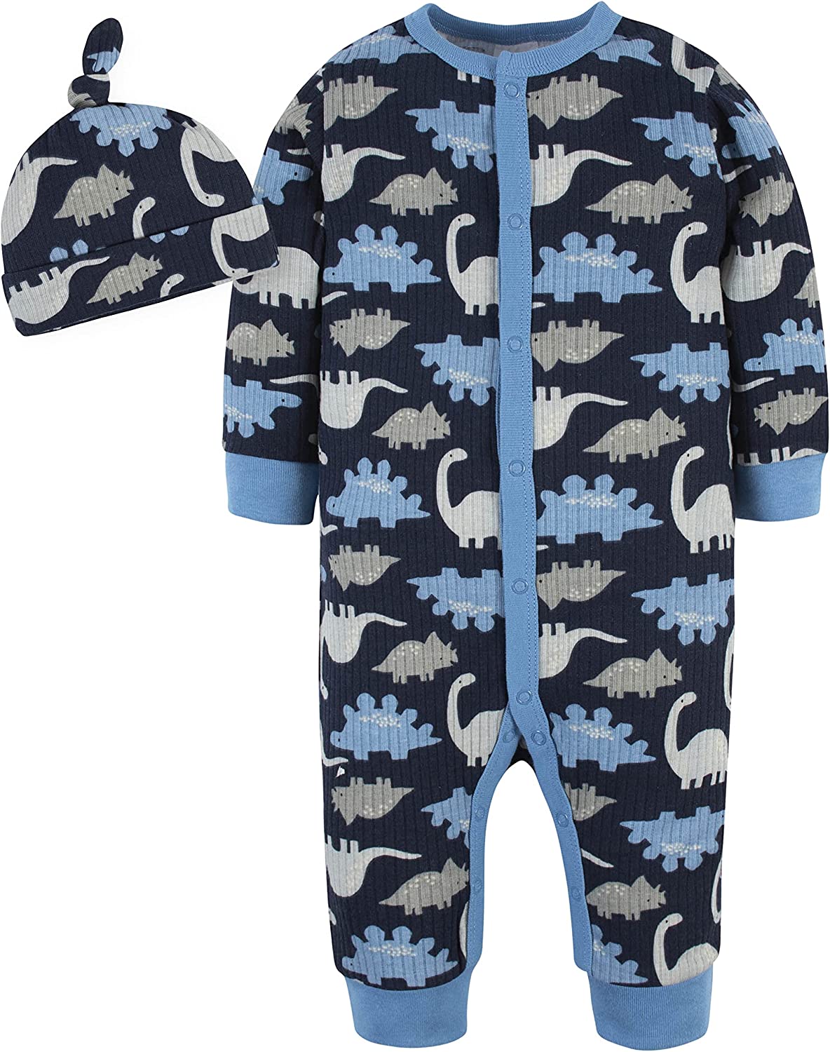 Gerber baby-boys 2-piece Coverall & Hat Set