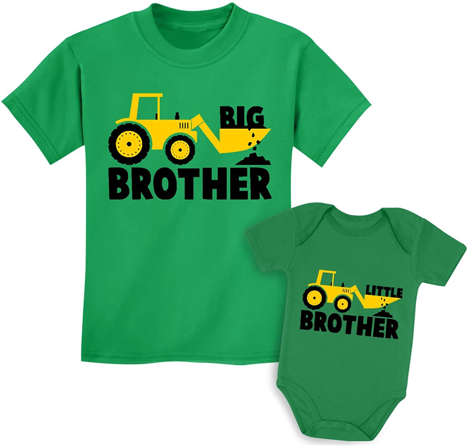 Big Brother Little Brother Matching Outfits Tractor Shirt Baby Boy Outfit Set
