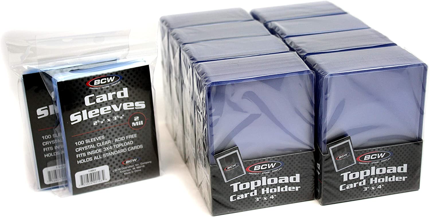 BCW 200-Count Card Toploaders and Card Sleeves