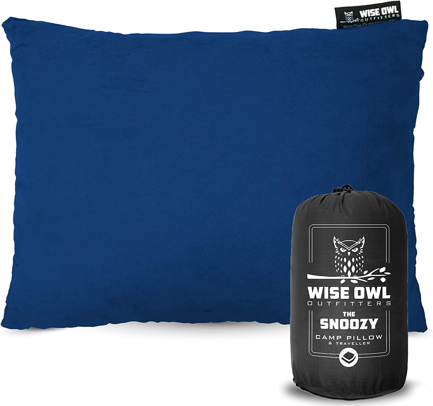 Wise Owl Outfitters Camping Pillow - Backpacking and Travel Pillow for Sleeping and Traveling - Compressible Memory Foam Travel Pillow - Small/Medium