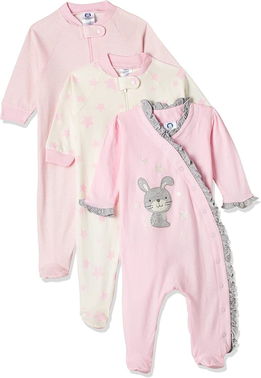 Gerber baby-girls 3-pack Organic Sleep 'N Play