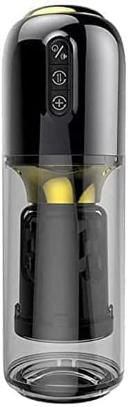 Automatic Sucking Male Masturbator Adult Men Sex Blowjob Toys with 6 Thrusting & Rotating Sleeve Hands Free Pocket Pussy Stroker for Penis Stimulation Self-Pleasure Black