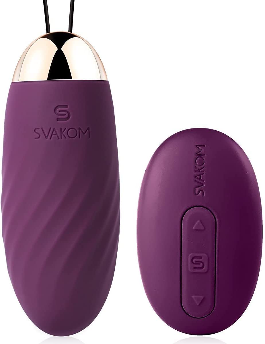 Bullet Vibrator with Remote Control for G-Spot Stimulation,SVAKOM Elmer Wireless Vibrating Eggs, Wearable Love Balls with 26 Vibration Patterns, Medical Silicone Clitoral Massager Sex Toys for Women
