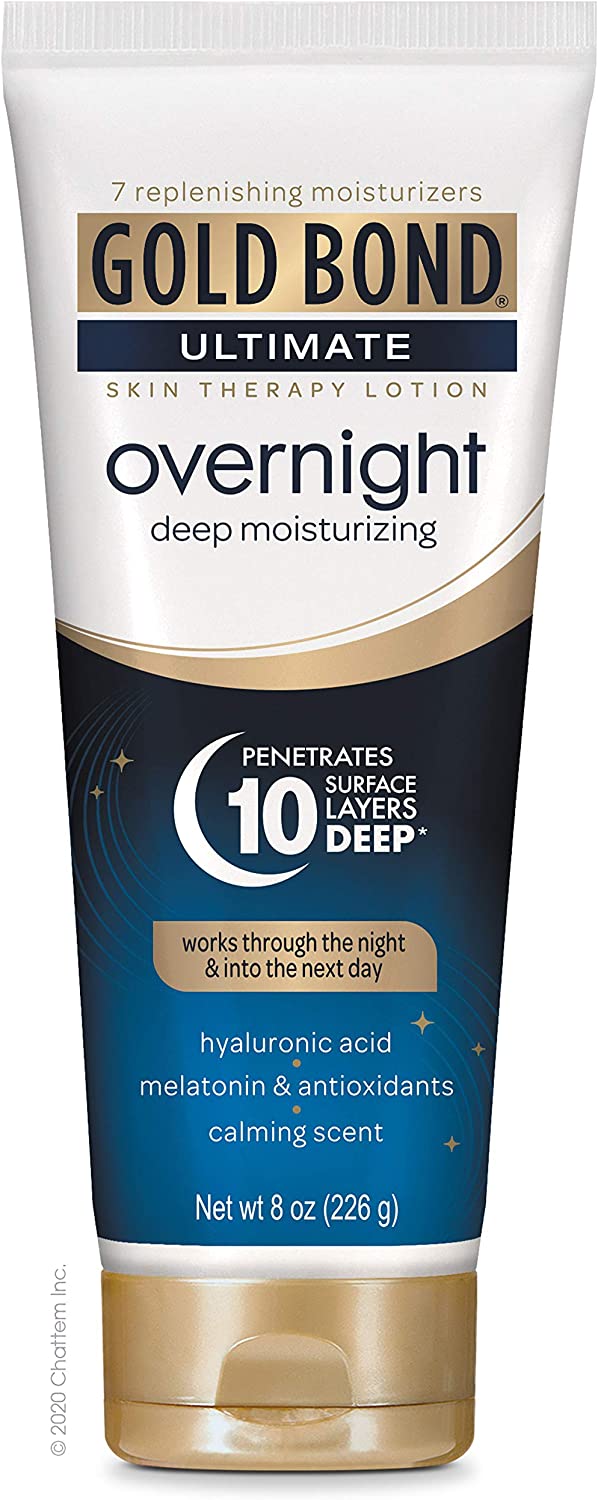 Gold Bond Ultimate Overnight Deep Moisturizing Skin Therapy Lotion, Calming Scent, 8 oz.