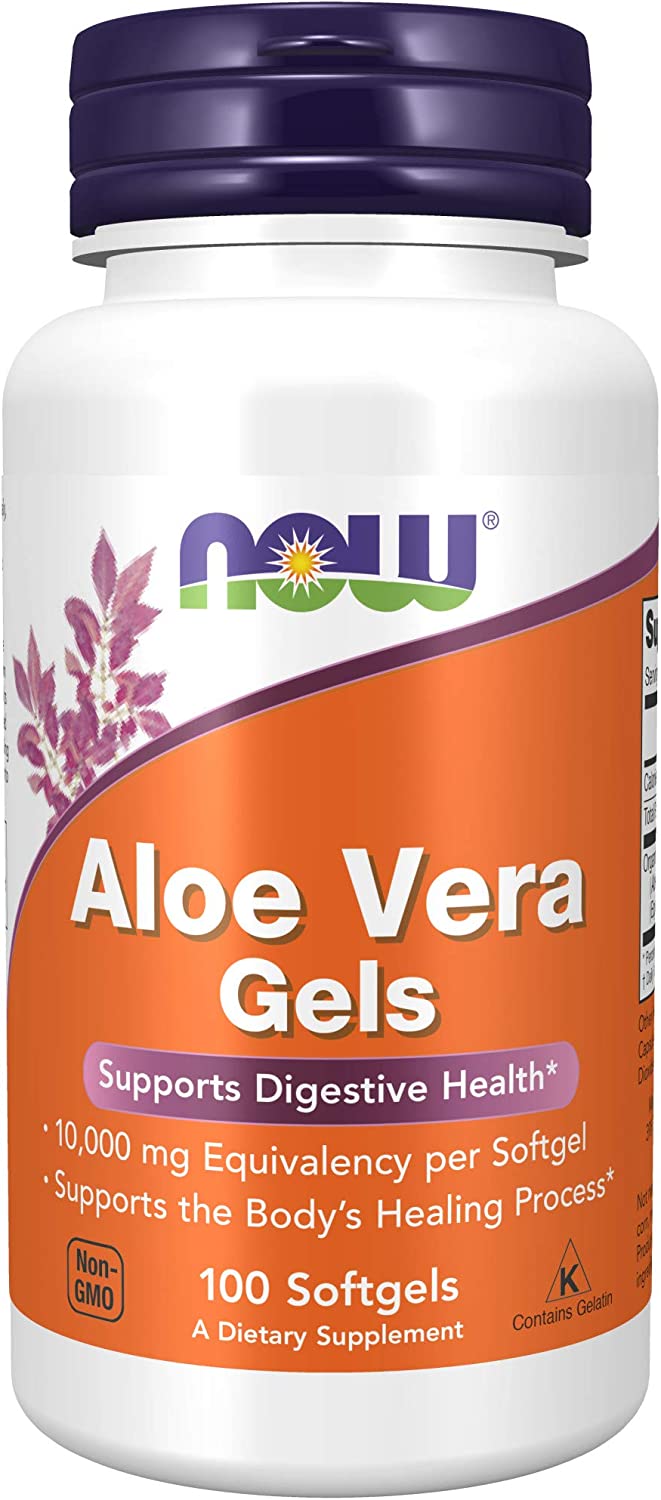 NOW Supplements, Aloe Vera (Aloe barbadensis) 10,000 mg, Supports Digestive Health*, 100 Softgels