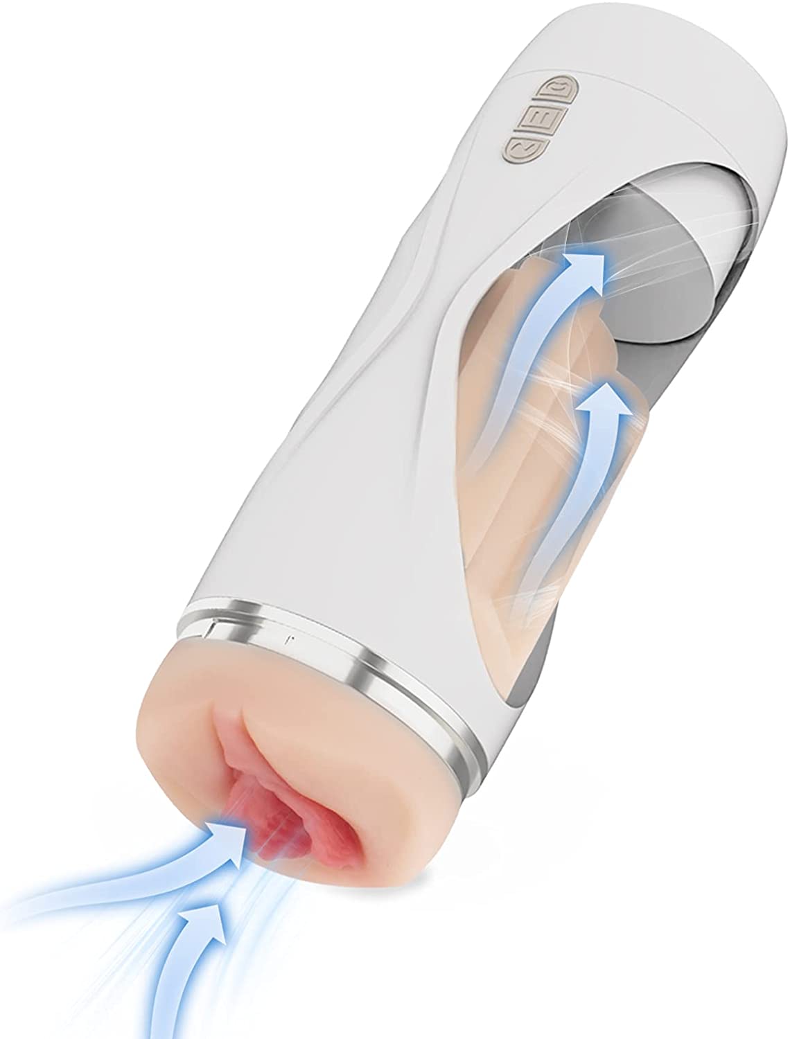 UANX Automatic Male Masturbator Cup with 3 Speeds & 7 Powerful Vibrating Modes, 5 Vacuum Suction Electric Oral Sex Toys, 3D Realistic Textured Pocket Pussy with Lifelike Labia for Men Masturbation