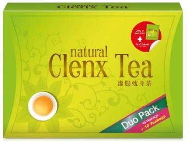NH Natural Clenx Tea Duo Pack 3g x 40's + 10's -It Helps to Regulate The gastrointestinal System and Cleanse The Colon by Removing accumulated Waste and Excessive Fat from The Body