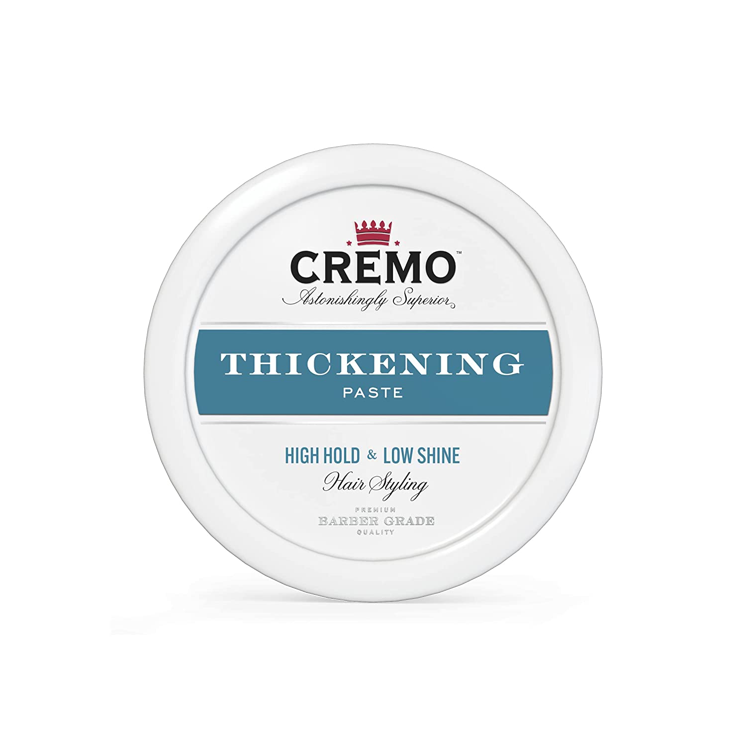 Cremo Premium Barber Grade Hair Styling Thickening Paste, High Hold, Low Shine, 4 Oz (Product Packaging May Vary)