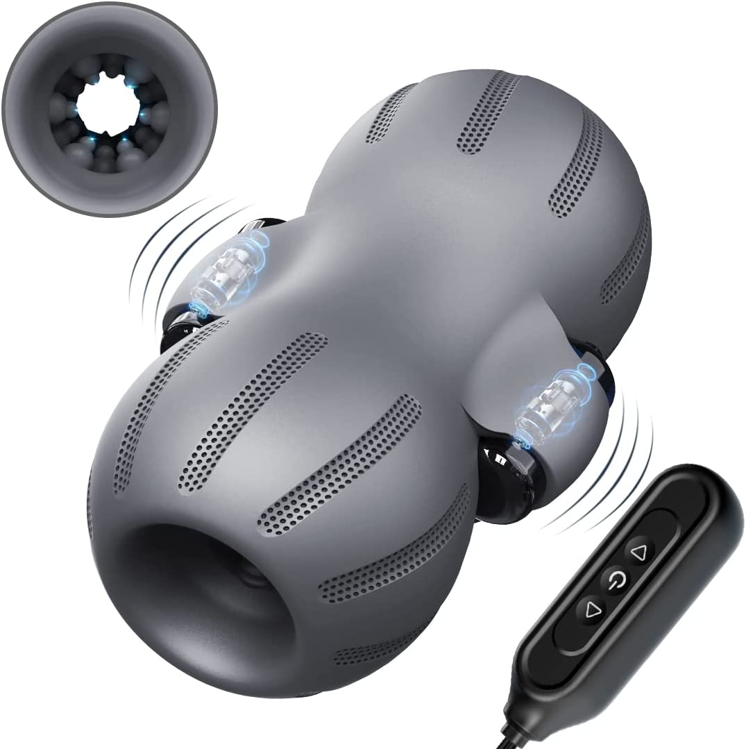 Male Masturbators with 3 Modes Vibration and 9 Speeds for Male Masturbation,Double-Ended Male Sex Toy with Controller,Dual Vibrator Penis Massager,Multi-Speed Bullet Vibrators Sex Toys for Couples