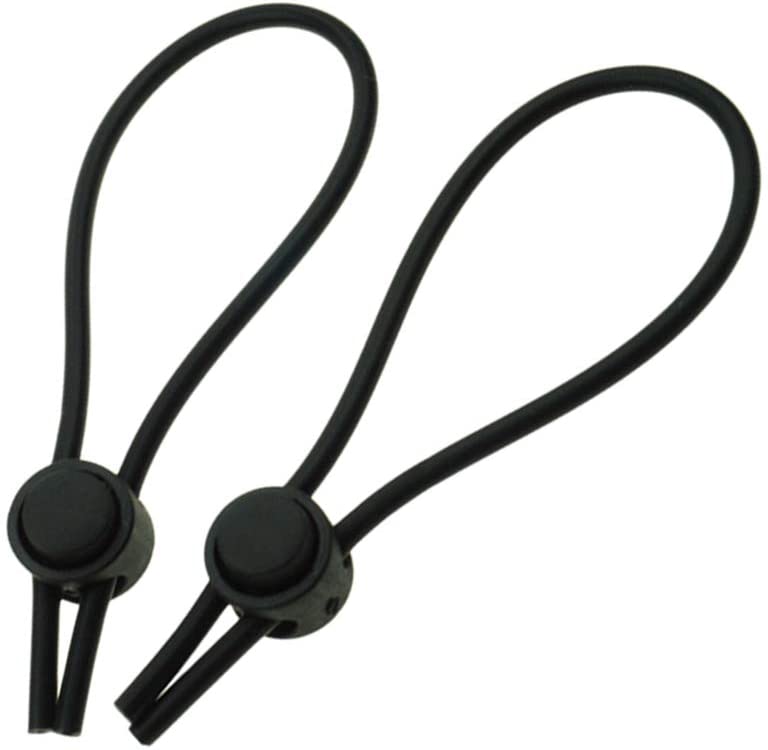 BESTOYARD 2PCS Conductive Silicone Loops Adjustable Rings Electro Massager E stim Accessories for Men Couples (Black)