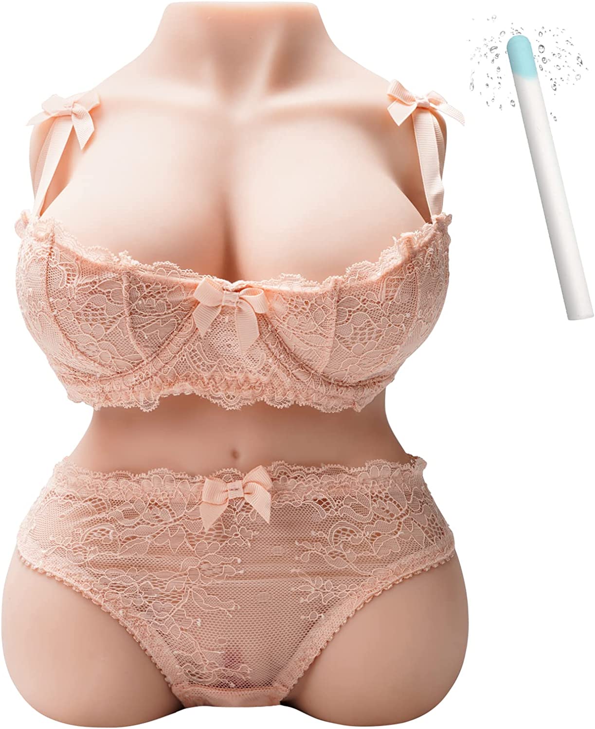 12.2 Sex Doll Male Masturbator with Torso, 3 in 1 Realistic Big Boobs Tight Vaginal & Anal for Men Masturbation, 3D Life-Sized Love Doll Pussy Ass Stroker Adult Sex Toy for Men (Fair)