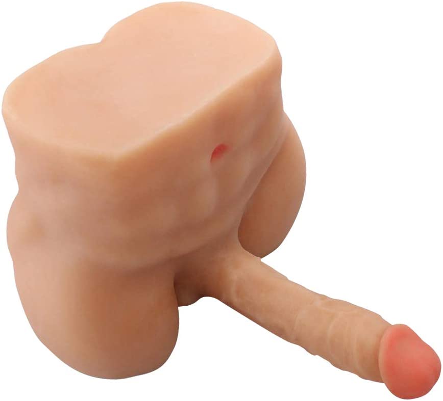 Man's Torso Penis Doll, Sex Doll Female Masturbation with 7.60 inch Penis and Tight Anal Hole for Lesbian Women