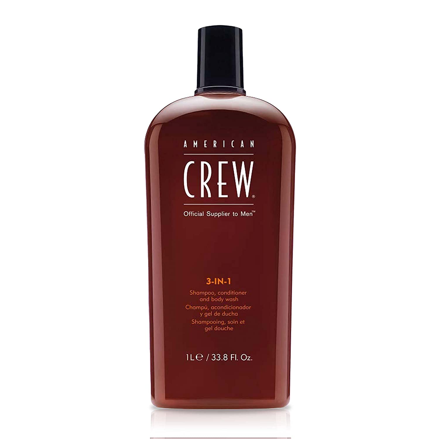 Shampoo, Conditioner & Body Wash for Men by American Crew, 3-in-1, NO FLAVOR?, 33.8 Fl Oz