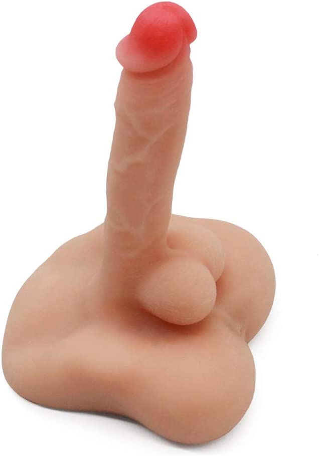 Men Penis Doll, 7 inch Realistic Dildo Flexible G-spot Cock with Flat Base and Tight Anal Hole Unisex Masturbation Toys for Women Men